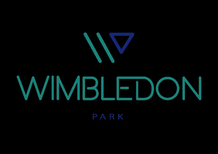 Wimbledon Park logo: two strokes and a triangle forming a W, in dark teal